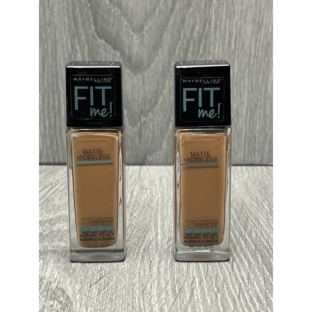 2 x Maybelline Fit Me! Matte + Poreless Foundation #358 Latte 1 Fl Oz / 30ml - Picture 1 of 6